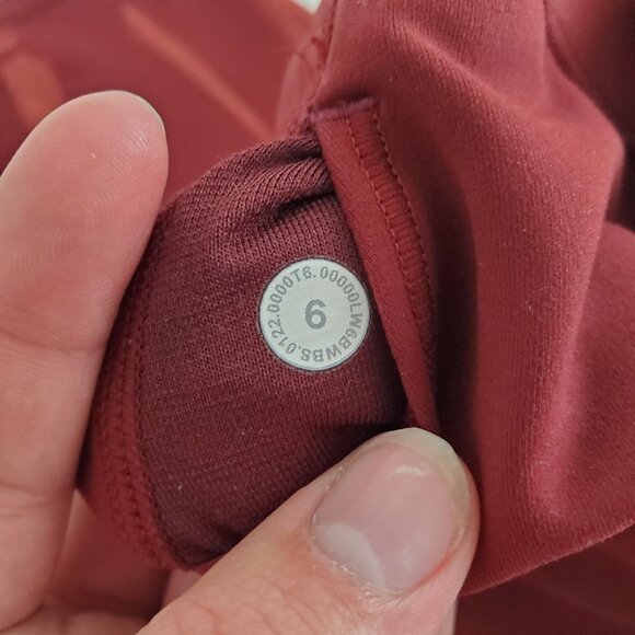Lululemon Womens Wunder Train Crop 23" Size 6 Fade Sun Bleached Wash Red Merlot - Picture 4 of 9